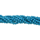 Maxbell A Strand of 34 Pieces Green Howlite Turquoise Faceted Round Loose Beads 12mm