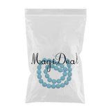 Maxbell A Strand of 34 Pieces Green Howlite Turquoise Faceted Round Loose Beads 12mm
