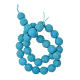 Maxbell A Strand of 34 Pieces Green Howlite Turquoise Faceted Round Loose Beads 12mm
