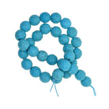 Maxbell A Strand of 34 Pieces Green Howlite Turquoise Faceted Round Loose Beads 12mm