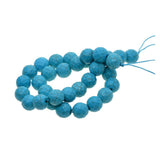 Maxbell A Strand of 34 Pieces Green Howlite Turquoise Faceted Round Loose Beads 12mm