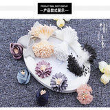 Maxbell A Bundle of 320 Pcs Artificial Matte Double Heads Flower Rose Black