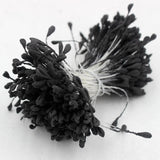 Maxbell A Bundle of 320 Pcs Artificial Matte Double Heads Flower Rose Black