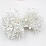 Maxbell A Bundle of 320 Pcs Artificial Matte Double Heads Flower Rose White