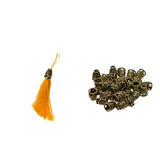 Maxbell 60 Pieces Alloy Plated Filigree Evil Eye Caps Focal Tassel End Caps Bead Cap