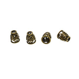 Maxbell 60 Pieces Alloy Plated Filigree Evil Eye Caps Focal Tassel End Caps Bead Cap