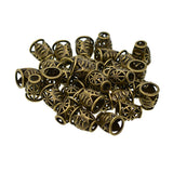 Maxbell 60 Pieces Alloy Plated Filigree Evil Eye Caps Focal Tassel End Caps Bead Cap