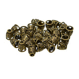 Maxbell 60 Pieces Alloy Plated Filigree Evil Eye Caps Focal Tassel End Caps Bead Cap