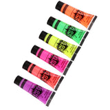 Maxbell 6 Colors UV Glow Neon Face Body Paint Tube Fluorescent Paints for Makeup