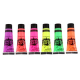 Maxbell 6 Colors UV Glow Neon Face Body Paint Tube Fluorescent Paints for Makeup