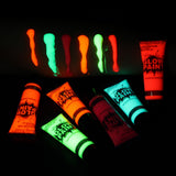 Maxbell 6 Colors UV Glow Neon Face Body Paint Tube Fluorescent Paints for Makeup