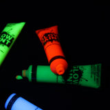 Maxbell 6 Colors UV Glow Neon Face Body Paint Tube Fluorescent Paints for Makeup