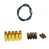 Maxbell 20 Sets Jewelry Findings Leather Cord End Magnetic Clasp Hole Size 4mm