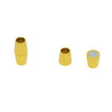 Maxbell 20 Sets Jewelry Findings Leather Cord End Magnetic Clasp Hole Size 4mm