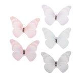 Maxbell 5 Pieces Crystal Fabric Butterfly Embellishments DIY Hair Accessories Applique for Clothing Hat Bag Shoes Decoration 43mm - Aladdin Shoppers