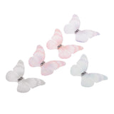 Maxbell 5 Pieces Crystal Fabric Butterfly Embellishments DIY Hair Accessories Applique for Clothing Hat Bag Shoes Decoration 43mm - Aladdin Shoppers