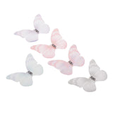 Maxbell 5 Pieces Crystal Fabric Butterfly Embellishments DIY Hair Accessories Applique for Clothing Hat Bag Shoes Decoration 43mm - Aladdin Shoppers