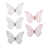 Maxbell 5 Pieces Crystal Fabric Butterfly Embellishments DIY Hair Accessories Applique for Clothing Hat Bag Shoes Decoration 43mm - Aladdin Shoppers