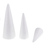 Maxbell 15Pcs Cone Shaped Styrofoam Foam Ornaments for Handmade DIY Modelling Crafts