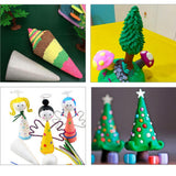 Maxbell 15Pcs Cone Shaped Styrofoam Foam Ornaments for Handmade DIY Modelling Crafts