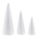 Maxbell 15Pcs Cone Shaped Styrofoam Foam Ornaments for Handmade DIY Modelling Crafts