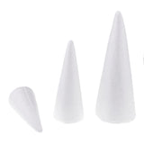 Maxbell 15Pcs Cone Shaped Styrofoam Foam Ornaments for Handmade DIY Modelling Crafts