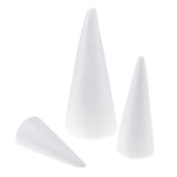 Maxbell 15Pcs Cone Shaped Styrofoam Foam Ornaments for Handmade DIY Modelling Crafts