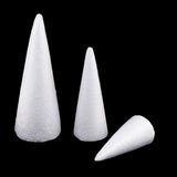 Maxbell 15Pcs Cone Shaped Styrofoam Foam Ornaments for Handmade DIY Modelling Crafts