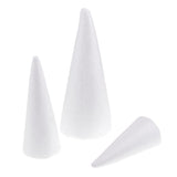 Maxbell 15Pcs Cone Shaped Styrofoam Foam Ornaments for Handmade DIY Modelling Crafts