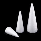 Maxbell 15Pcs Cone Shaped Styrofoam Foam Ornaments for Handmade DIY Modelling Crafts