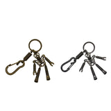 Maxbell Skeleton Pendant Spring Coil Snap Hook Carabiner Keychains Keyring black