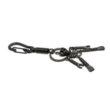 Maxbell Skeleton Pendant Spring Coil Snap Hook Carabiner Keychains Keyring black