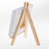 Maxbell 3''x3'' Mini Canvas & Easel Set for Painting Craft Drawing Wedding Table Numbers Hobby Craft Tools, Natural Wooden Easels and Blank Canvas - Aladdin Shoppers