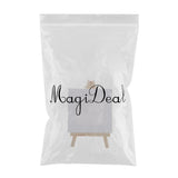 Maxbell 3''x3'' Mini Canvas & Easel Set for Painting Craft Drawing Wedding Table Numbers Hobby Craft Tools, Natural Wooden Easels and Blank Canvas - Aladdin Shoppers