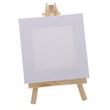 Maxbell 3''x3'' Mini Canvas & Easel Set for Painting Craft Drawing Wedding Table Numbers Hobby Craft Tools, Natural Wooden Easels and Blank Canvas - Aladdin Shoppers