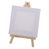 Maxbell 3''x3'' Mini Canvas & Easel Set for Painting Craft Drawing Wedding Table Numbers Hobby Craft Tools, Natural Wooden Easels and Blank Canvas - Aladdin Shoppers