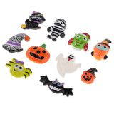 Maxbell 10 Pieces HALLOWEEN Resin Flatback Cabochon for DIY Hair Bow Center Crafts