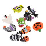 Maxbell 10 Pieces HALLOWEEN Resin Flatback Cabochon for DIY Hair Bow Center Crafts