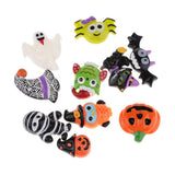 Maxbell 10 Pieces HALLOWEEN Resin Flatback Cabochon for DIY Hair Bow Center Crafts