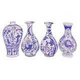 Maxbell 8pcs Blue and White Porcelain Vase Cardboard Post Decorations Hallway Decals