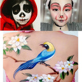 Maxbell 12Colors Non-toxic Face & Body Crayons Face Paint Halloween Makeup Paint Kit - Aladdin Shoppers