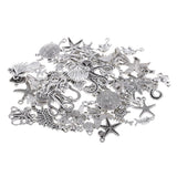 Maxbell 60Pcs Tibetan Silver Alloy Ocean Series Charms Pendants For Jewelry Findings - Aladdin Shoppers