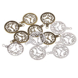 Maxbell 12 Pcs Mixed Antique Bronze Alloy Round Clock Steampunk Gears Charms Pendant - Aladdin Shoppers