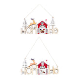 Maxbell 100x White Wooden Snowflake+1pcs Wooden Snowhouse for Christmas Decorations