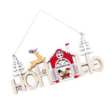 Maxbell 100x White Wooden Snowflake+1pcs Wooden Snowhouse for Christmas Decorations
