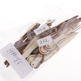 Maxbell 30 Pieces Natural Wood Cutouts Kitchen Wooden Embellishments Craft for DIY