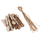 Maxbell 30 Pieces Natural Wood Cutouts Kitchen Wooden Embellishments Craft for DIY