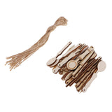 Maxbell 30 Pieces Natural Wood Cutouts Kitchen Wooden Embellishments Craft for DIY