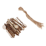 Maxbell 30 Pieces Natural Wood Cutouts Kitchen Wooden Embellishments Craft for DIY