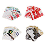Maxbell 12Pc 2018 Christmas Series Gold Stamping Self Adhesive Sticker  Santa Claus